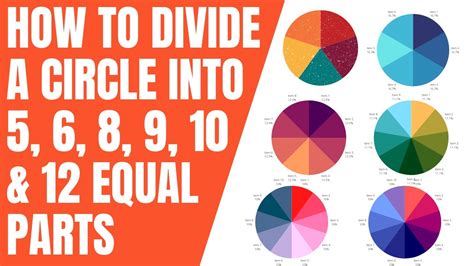 How To Divide A Circle Into 5 6 8 9 10 And 12 Equal Parts Divide