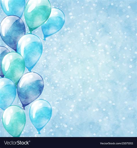 Blue Birthday Balloons Background
