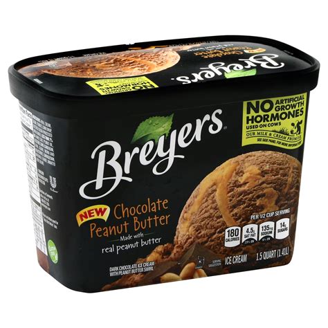 Breyers Chocolate Peanut Butter Ice Cream 15 Qt Ice Cream Meijer