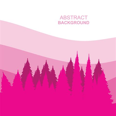 Abstract Forest Mountains Vector Illustration Background Design