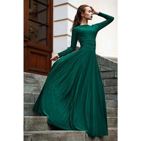 Dark Green Long Sleeve Evening Dresses For Dinner Kohls King Prussia
