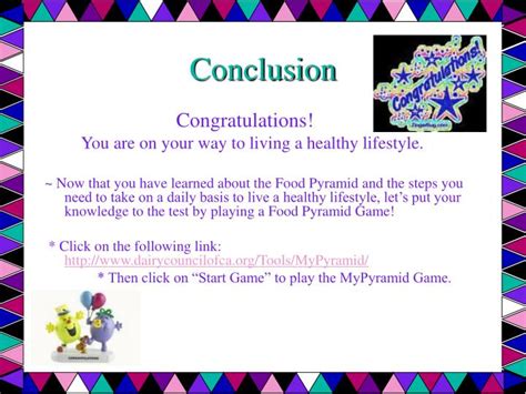 PPT - Living a Healthy Lifestyle According to the Food ...