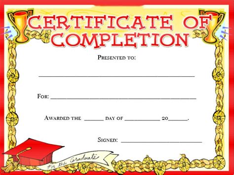 19 Certificate Of Completion Templates