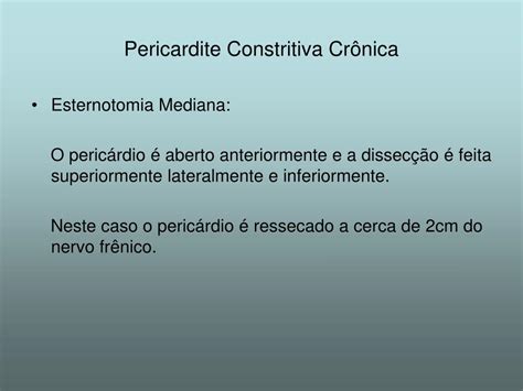 A pericardite constritiva crônica é uma doença que ocorre quando há formação de um tecido as origens conhecidas mais comuns da pericardite constritiva crônica são as infecções virais. PPT - Doenças do Pericardio PowerPoint Presentation, free ...