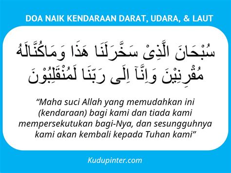 Doa Naik Kendaraan (Darat, Laut, & Udara) Arab, Latin, dan Artinya