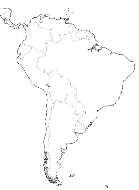 Croquis Del Mapa De Am Rica Del Sur Con Divisi N Pol Tica Social Hizo