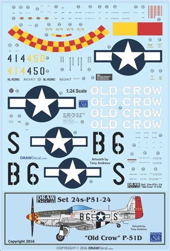 P 51d Old Crow” Draw Decal