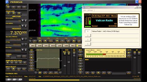 7370 khz vatican radio shortwave drm decoded using dream and perseus sdr youtube