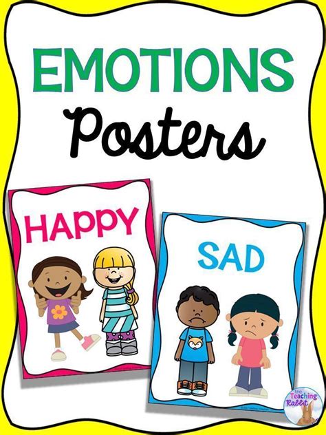 Emotions Posters Emotions Preschool Feelings Preschool Teaching