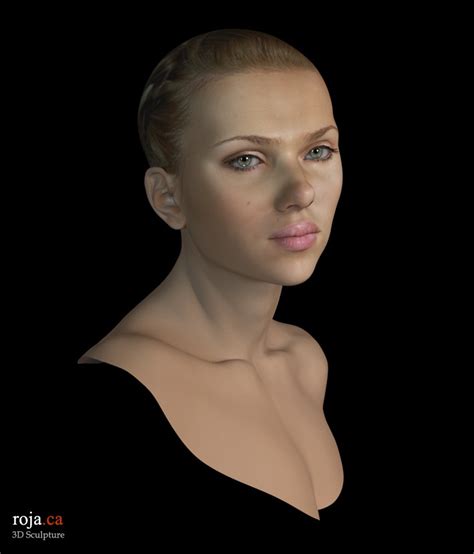 Scarlett Johansson Zbrush Stupenda Riproduzione 3d Dellomonima E