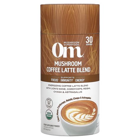 Om Mushrooms Mushroom Coffee Latte Blend Oz G