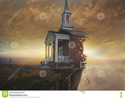 Church On A Cliff Stock Photo Image Of Church Door 73976194