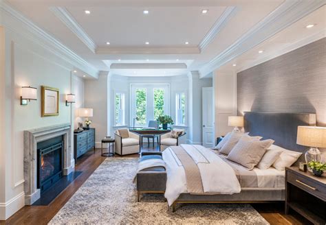 Luxury Master Bedroom With Bay Window Transitional Bedroom Boston