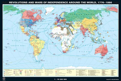 Revolutionary Map 1770 1860 World Trade World Map Klett Geography