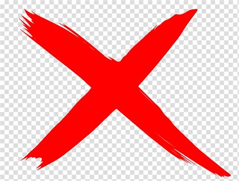 Red X Illustration X Mark Check Mark Wrong Sign Transparent