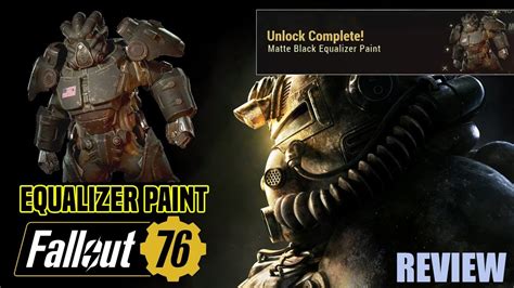 Fallout 76 Matte Black Equalizer Power Armor Paint Review 960 Atoms