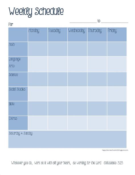 Free Printable Homeschool Daily Schedule Template Unlimitedwas