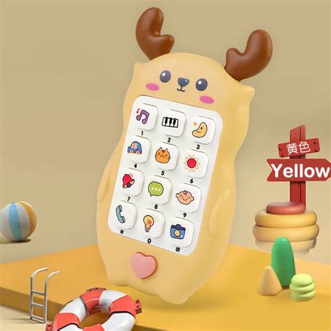 Baby Phone Toy Music Sound Telephone Sleeping Toys With Teether