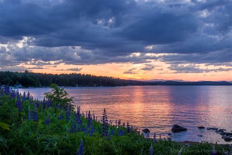 Naples Causeway Sunset Over Long Lake Long Lake Maine Photography