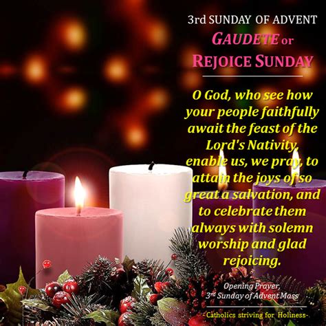 3rd Sunday Of Advent “gaudete” Or Rejoice Sunday Catholics Striving
