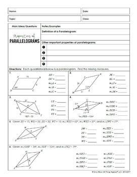 Polygons & quadrilaterals homework 4: Polygons and Quadrilaterals (Geometry - Unit 7) by All Things Algebra