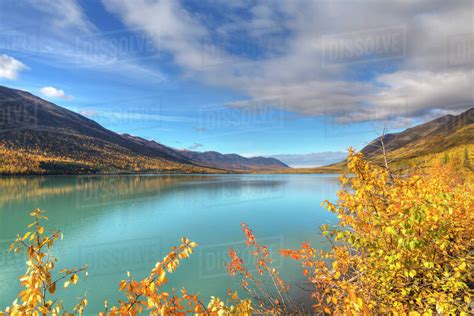 Fall Foliage Along Eklutna Lake In Chugach State Park Southcentral