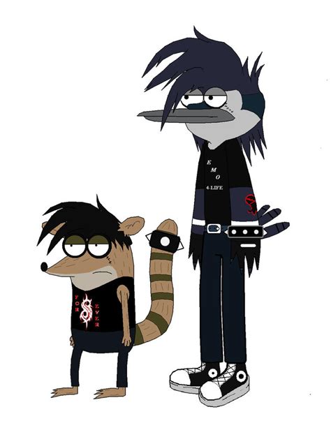 Emo Mordecai And Rigby By Iwilleatyou789 On Deviantart
