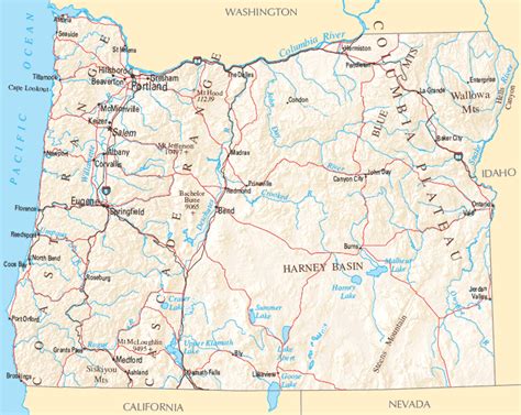 State Of Oregon Highway Map