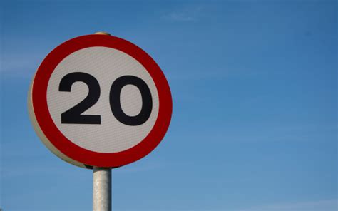 20 Mph Road Sign Stock Photo Download Image Now Road Sign Blue