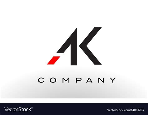 Ak Logo Letter Design Royalty Free Vector Image