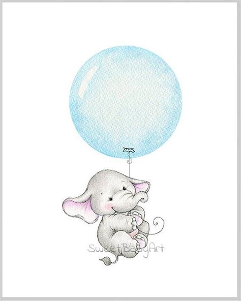 Baby Elephant Nursery Print Children Wall Decor Kids Wall Etsy Baby