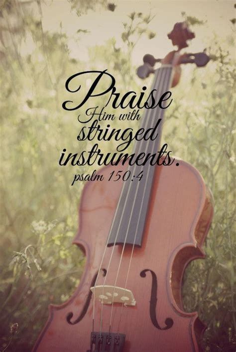 Bible Verse Music Scripture Quote Violin Christian Print Nature Psalm