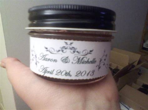 wedding favor jam jar label customer ideas