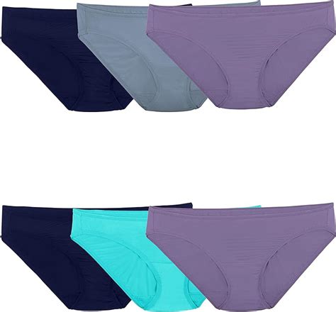 Fruit Of The Loom Womens 6 Pack Microfiber Hi Cut Panties Amazonca