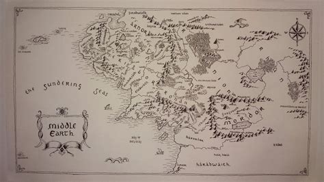 Lord of the rings map is an atlas of middle earth, the world created by jrr tolkien. Lord of the Rings middle earth map drawing