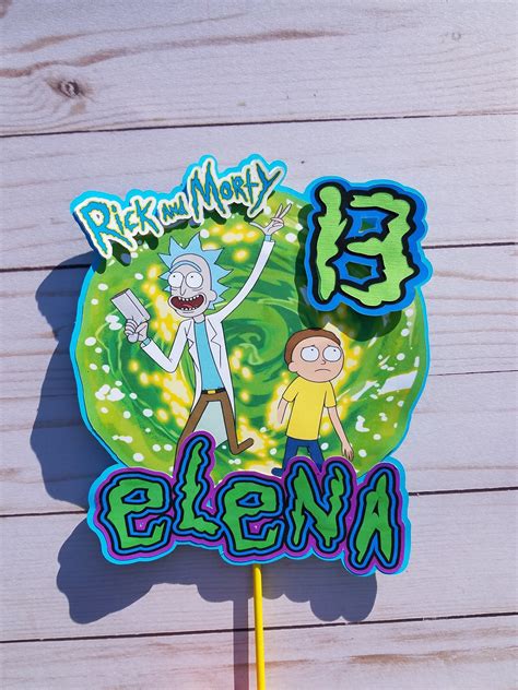 Rick And Morty Cake Topper Rick And Morty Birthday Banner Etsy