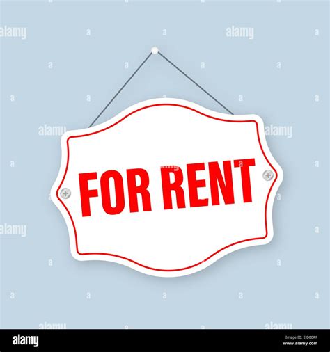 For Rent Sign Isolated Vector Illustration Vector Illustration Design