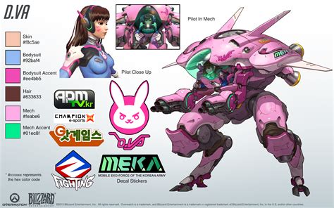 Dva Cosplay Reference Guide 1 Overwatch Overwatch Character