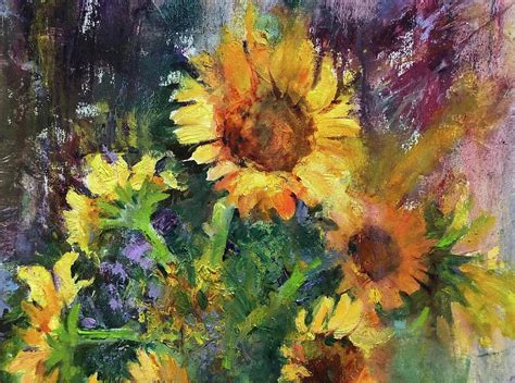 Sunflower Explosion Painting By Robin Roberts Fine Art America