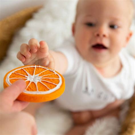 Natural Rubber Orange Teething Toy By Little Baby Company