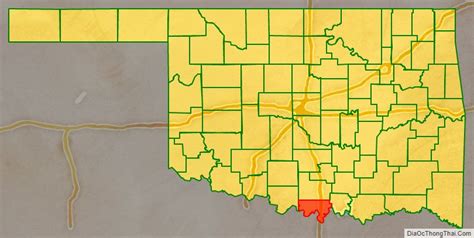 Map Of Love County Oklahoma Địa Ốc Thông Thái