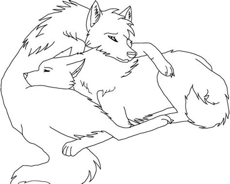 Anime Wolf Couples Coloring Pages Cute Wolf Drawings Anime Wolf