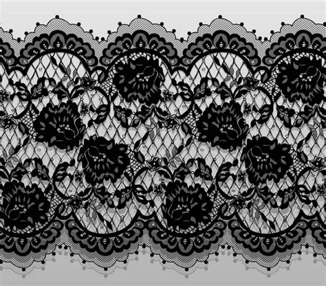 Seamless Vector Black Lace Pattern Stock Image Everypixel