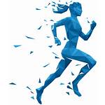 Runner Running Transparent Woman Sticker Run Marathon
