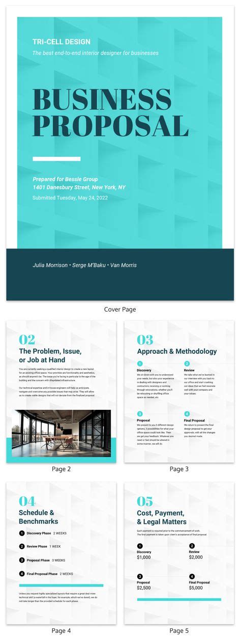 7 Best Business Proposal Templates Examples And Ideas Images In 2020