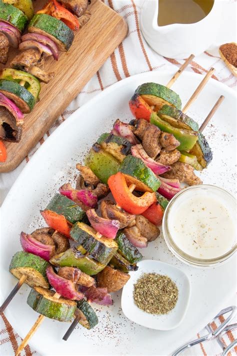 Veggie Kabobs Marinated And Grilled Plantwell