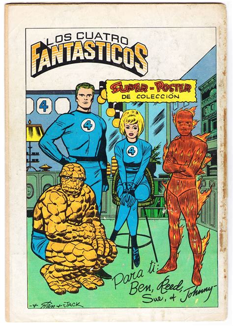 Los Cuatro Fantásticos 1 • Año 1 14 De Abril De 1980 • Contraportada