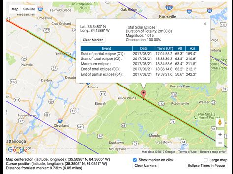 The google map allows the user to zoom and scroll the map as desired. PyZahl.net: OFF TOPIC. Total Solar Eclipse 2017 documented ...