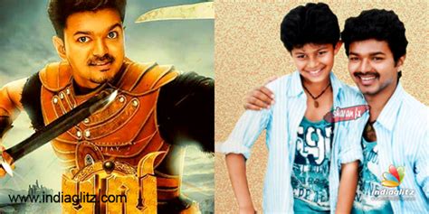 While the actor is here with his wife sangeetha and daughter divya saasha, his elder son is pursuing a course in filmmaking. Role of Vijay's son in 'Puli' - Tamil News - IndiaGlitz.com
