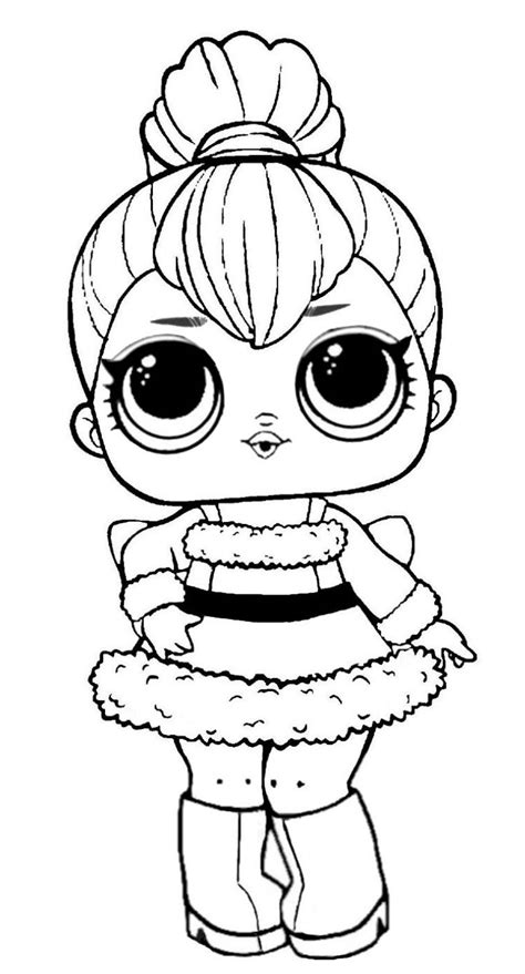 Christmas Lol Dolls Coloring Pages